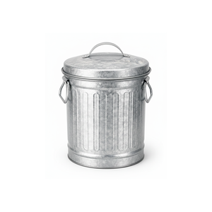 Cubo para cenizas de chimenea con tapa, pequeño, galvanizado, cubo de basura, contenedor de almacenamiento, cubo metálico para chimenea, hoguera, estufa de leña - Product Image 4