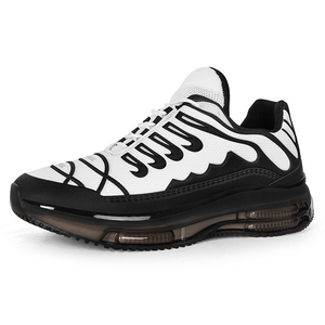 Zapatillas deportivas casuales con plataforma y cordones rojas/negras para hombre, ligeras, cómodas, transpirables, para exteriores, venta al por mayor de fábrica. - Product Image 2