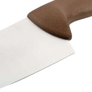 Cuchillos de Cocina con Mango Marrón y Hoja Plateada, con Protector de Dedos Contorneado para Cortar Verduras, Carne y Preparar Alimentos - Product Image 2
