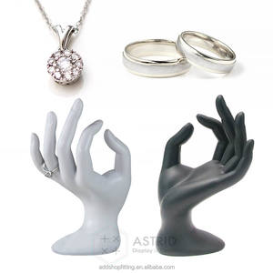 แท่นวางเครื่องประดับแหวนเรซินสีขาวกำไลข้อมือที่ตั้งแสดงสร้อยคอ - Product Image 5