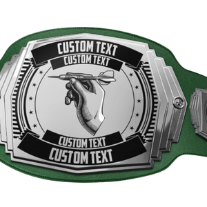 Cinturón de Campeonato Personalizable con Texto Personalizado, Cinturón Verde de Primera Calidad, Exclusivo para Coleccionistas, Eventos de Lucha Libre - Product Image 2