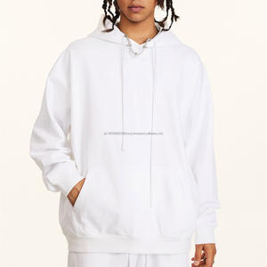 Sudaderas con capucha de algodón desgastado para hombre y mujer con logotipo personalizado en blanco de alta calidad Unisex - Product Image 4