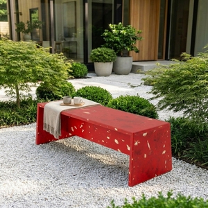 4GoodThings Recycled <b>Plastic</b> Modern Craftsman Water Resistant Durable 2-Seater Outdoor School Leisure Patio <b>Bench</b> Eco-Friendly - Product Image 6