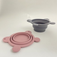 Bol à eau pliable pour animaux de compagnie – Silicone de qualité alimentaire, compatible micro-ondes et congélateur, bol portable pour chien pour les voyages, la randonnée et les promenades quotidiennes