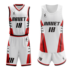 RAUET Men's Soccer Jersey Set White Red Heat-Transfer Printed Moisture Wicking Quick Dry Short Sleeve Crew <b>Neck</b> Elastic Waist - Product Image 5