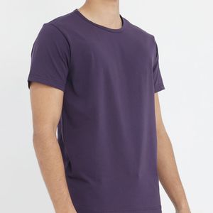 T-shirts personnalisés 100 % coton Spandex pour hommes – Nouvelle collection été 2026 – Couleurs unies – Coupe ajustée – Fabricant OEM ODM - Product Image 4