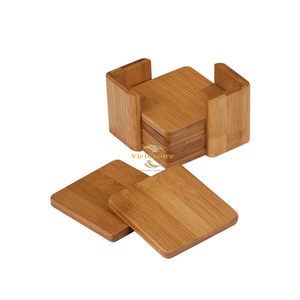 Natural Bamboo Square Coaster Eco Friendly Drink Coaster for <b>Table</b> <b>Protection</b> and Wholesale Supply - Product Image 5