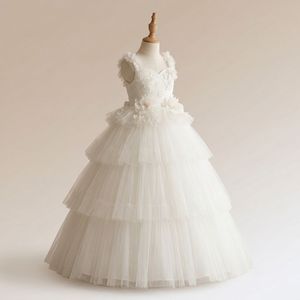Factory <b>Direct</b> Pink Flower Girl Dress Sparkly <b>Beaded</b> Bodice Puffy Layered Satin Knee-Length Ball Gown Princess Party - Product Image 3