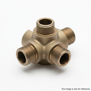 Conjunto de Hardware de Acero Inoxidable Mecanizado con Precisión: Acoplamiento Rotatorio, Bloque Disipador de Calor Aletado, Adaptador de Eje Cruzado Roscado de Latón - Product Image 3