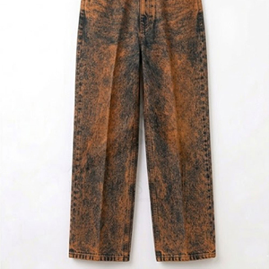 Mens Baggy Acid Wash Jeans Denim Oversized Loose Fit Vintage Streetwear Casual Wear Trendy Fashion Apparel Style - Product Image 5