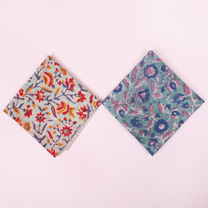 Sustainable <b>Square</b> <b>Scarf</b> Neckerchief Hand Block Bandana For Summer Styling Cotton Eco-Friendly Multi Color Unisex Accessories - Product Image 2