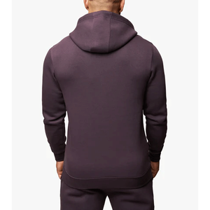 Sudadera con capucha para hombre de corte holgado, de felpa de algodón, con hombros caídos, bolsillo canguro y ribetes acanalados, estilo moderno casual streetwear - Product Image 2