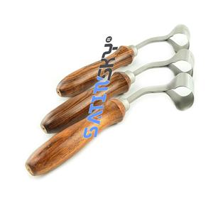 Instrument vétérinaire pour sabots de cheval, lame en acier inoxydable à double tranchant de 8,5 pouces, manche en bois, pour droitiers, lot de 6 pièces, soin des sabots, CE - Product Image 3