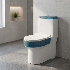 Ensemble WC sur pied en céramique émaillée au design moderne, finition Diamant Noir, OEM - Product Image 6