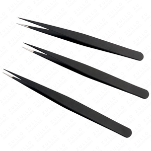 Juego de Pinzas de Precisión de Acero Inoxidable Premium para Pestañas, Vello Facial y Cuidado de las Pestañas, Kit de Herramientas de Belleza con Punta Puntiaguda - Product Image 5