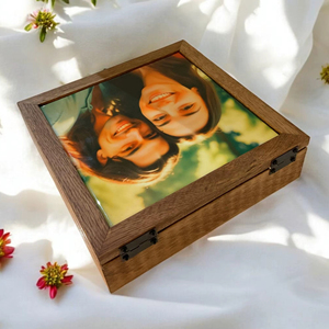 Boîte en bois imprimée finition mate, élégante boîte à bijoux, boîte de rangement en bois imprimée pour cadeaux sophistiqués, vente en gros - Product Image 1