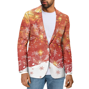 Traje de Corduroy Casual para Hombre, Estampado Polinesio Hawaiano, Formal y de Negocios, Blazer Transpirable y Resistente al Viento - Product Image 5