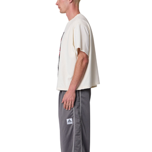 T-shirts pour hommes à col rond et manches courtes, motif graphique abstrait sur le devant, coupe ample, dos uni, style streetwear, vente en gros, personnalisable, OEM, en jersey de coton - Product Image 5