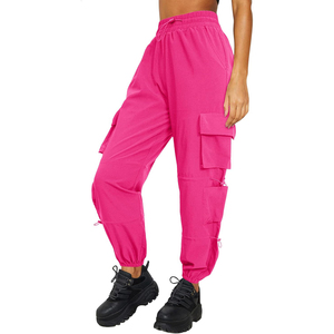 Comfortable <b>Summer</b> Women's Cargo <b>Pants</b> with Flat Front Custom Tags Durable Polyester/Cotton Material for Daily & Outdoor Use - Product Image 4