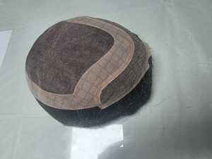 Meilleure vente Perruque de cheveux Remy Mono Front Lace pour hommes Transparent HD Lace Toupee Taz Hair Bangladesh Perruques de cheveux humains de haute qualité - Product Image 2