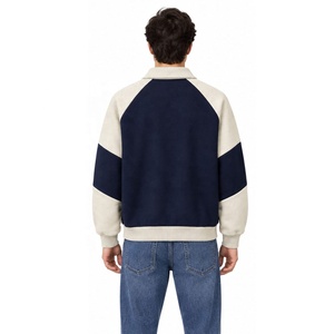 Sudadera de hombre con bloques de color, media cremallera, manga raglán, cuello vuelto y estampado de California - Product Image 5