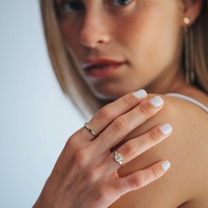 Trendy 1.01CT Asscher Cut Diamond Solitaire Ring For Women's Lab Grown With 18K Solid Gold <b>Wedding</b> Party Promise <b>Gift</b> For Lovers - Product Image 4