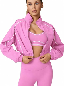 Custom Design Best Quality <b>Women</b> Stylish Woven Windbreaker <b>Jacket</b> Autumn Summer Nylon Breathable Windproof <b>Jackets</b> for Sale - Product Image 2