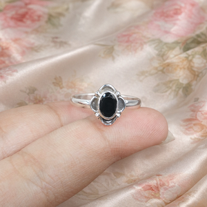 Natural Black Onyx Gemstone <b>Ring</b> 925 Sterling <b>Silver</b> Oval Cabochon Handmade Women <b>Men</b> Jewelry Wholesale Supplier for Women Her - Product Image 4
