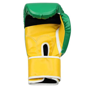 Gants de boxe en cuir PU bleu avec fermeture Velcro, sangle de poignet réglable pour l'entraînement des adultes - Product Image 4
