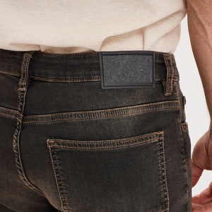 Jean en denim extensible noir pour homme, coupe classique, confortable, durable, pour un usage quotidien décontracté, style classique pour toutes les saisons - Product Image 2