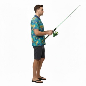 Camisa polo con cremallera de diseño personalizado y alta calidad para hombre - Product Image 5