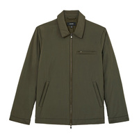 Expédition rapide, faible MOQ, veste polyvalente en stock, coupe-vent de luxe avec fermeture éclair sur le devant pour le camping, les voyages, le quotidien, veste pour homme