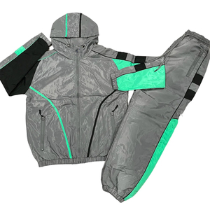 Ensemble survêtement coupe-vent imperméable pour homme, veste et pantalon réfléchissants, streetwear, vêtements techniques, personnalisation OEM en gros - Product Image 1