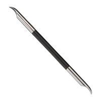 Pousse-cuticules réutilisable en acier inoxydable à double tête Pure Finish avec poignée texturée pour un meilleur contrôle et un confort optimal