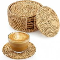 Ensemble de sous-verres en rotin naturel, vente en gros, sous-verres tissés à la main, vaisselle écologique, décoration de la maison, directement de l'usine