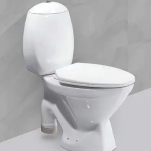 قطعتين من كرسي المرحاض من السيراميك مع غطاء بلاستيكي وملحقات التثبيت LLC كموضة المرحاض بأقل سعر