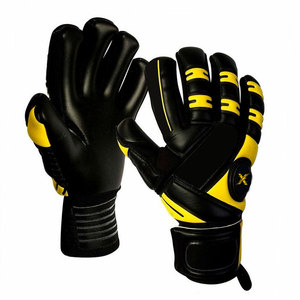Gants de gardien de but pour jeunes, respirants, en cuir, paume en cuir, sections de doigts flexibles, fermeture auto-agrippante, antidérapants - Product Image 1