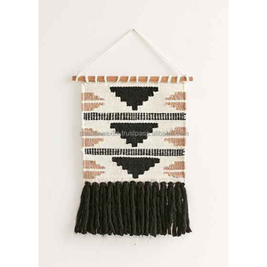 Tapiz tejido moderno con patrones personalizados de alta calidad, Panel de algodón para colgar en la pared, diferentes formas para decoración del hogar, India directa - Product Image 3