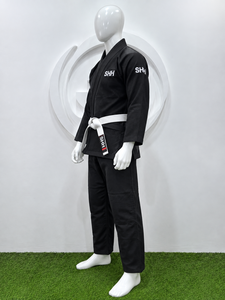 Uniforme de Jiu Jitsu Brasileño Personalizado Negro para Adultos, Kimono con Pantalones, Cinturón Blanco Reforzado, Ropa de Entrenamiento de Artes Marciales - Product Image 4