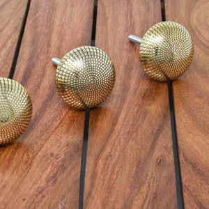 Heritage Inspired <b>Metal</b> Craft Cabinet Knob Embossed Floral Brass Finish Furniture Pull Handle for Wardrobes Drawers <b>Cupboards</b> - Product Image 6