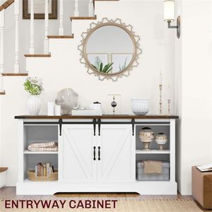 Carrello da Cucina in Vetro Ecologico, Credenza con Armadietto per Sala da Pranzo e Soggiorno - Product Image 4