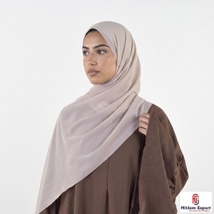 Premium Custom Chiffon Hijab Scarf <b>Silk</b> Feel <b>Head</b> <b>Wrap</b> OEM ODM Manufacturer India Textile Supplier - Product Image 2