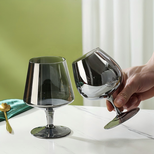 Modern Simple Model Room Wine Decoration Classic Design Lead-Free Silver Crystal Glass Electroplated Goblet Red Wine Glass - Product Image 2