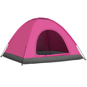 Pink 3/4 Person <b>Camping</b> Dome Tent - Product Image 2
