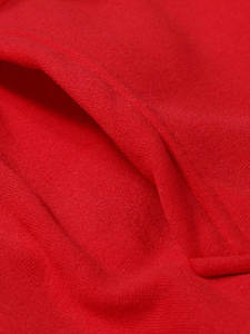Men's <b>Red</b> Hooded Sweatshirt Slim Fit Casual Autumn Wear Long Sleeve Knitted <b>Hoodie</b> with Pocket - Product Image 5
