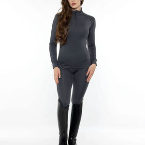 Pantalones de equitación para mujer con 2 bolsillos, asiento completo de silicona antideslizante, pantalones de carreras, pantalones de ejercicio para pista. - Product Image 1