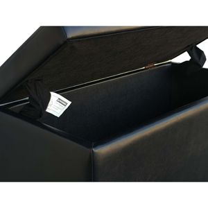 Pouf portaoggetti con cerniera da 30 pollici in finta pelle per bambini - Product Image 5