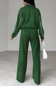 Women Athletic Sweatsuit 2 Piece <b>Zip</b> <b>Up</b> <b>Jacket</b> and Sweatpants OEM Manufacturer - Product Image 4
