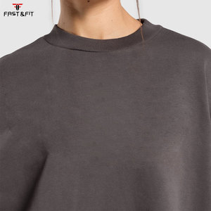 Sweat-shirt personnalisé unisexe pour femme, automne, lourd, respirant, coupe-vent, 100 % coton, manches longues, col rond, avec broderie - Product Image 5