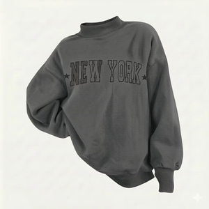 Sudadera Casual Oversize de Cuello Alto para Mujer, Sensación Premium y Cómoda, Estilo Moderno para el Día a Día - Product Image 1